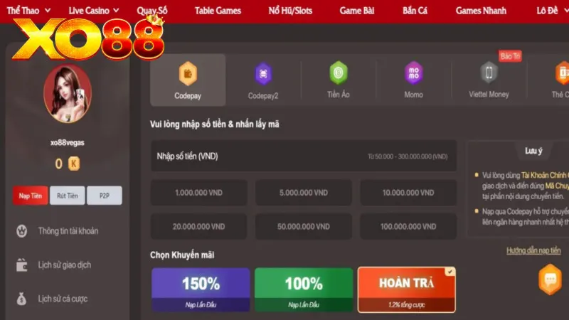 Hỏi đáp dịch vụ nạp tiền tại Xo88