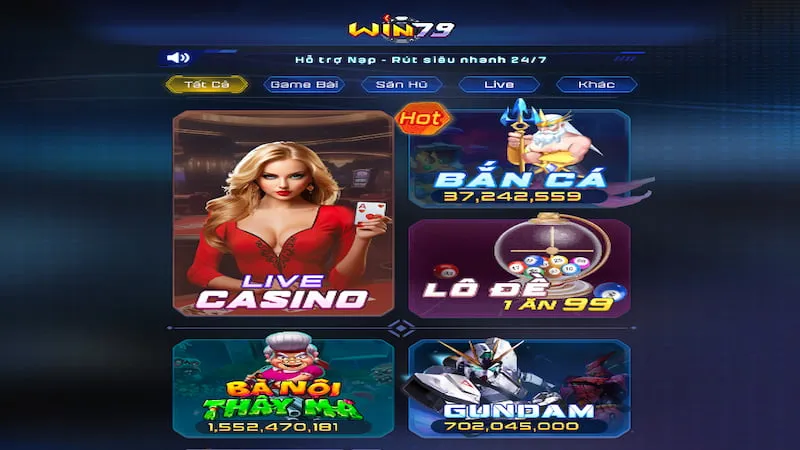 Review nhà cái Win79 trò chơi casino chân thật